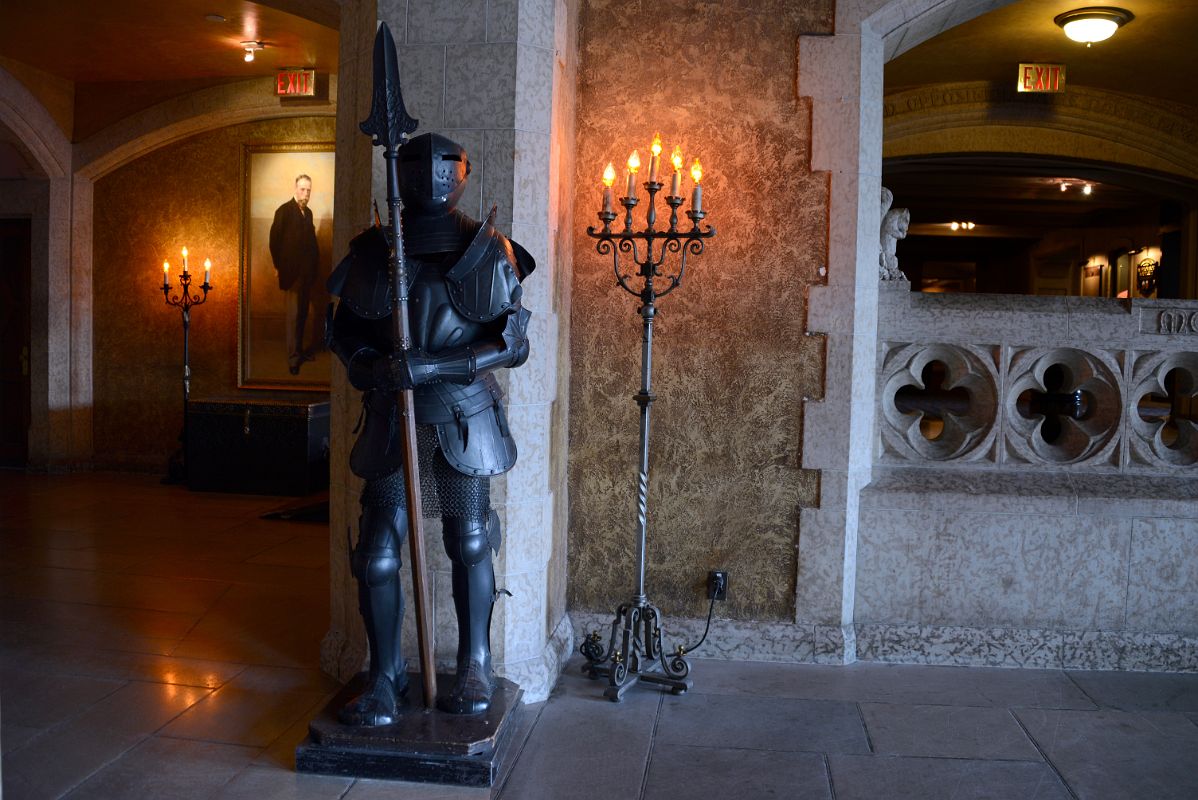 26A Banff Springs Hotel Mezzanine Level 1 Painting Of William Van Horne And Suit Of Armour At Corner Of Mt Stephen Hall